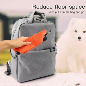 Fabrika toptan özel Logo seyahat taşınabilir katlanabilir tuval evcil köpek maması kase - Product Image 6