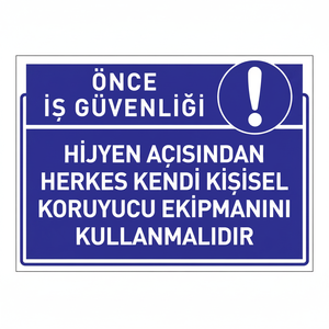 Hygiene First Personal Protective Equipment Sign for Home Decoration PVC <b>Vinyl</b> Sticker - Product Image 2