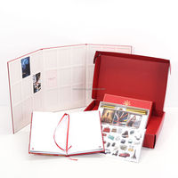 Kit de boîte-cadeau avec carnet et cartes d'inspiration, impression personnalisée, estampage à chaud dorée, vision board 3 volets