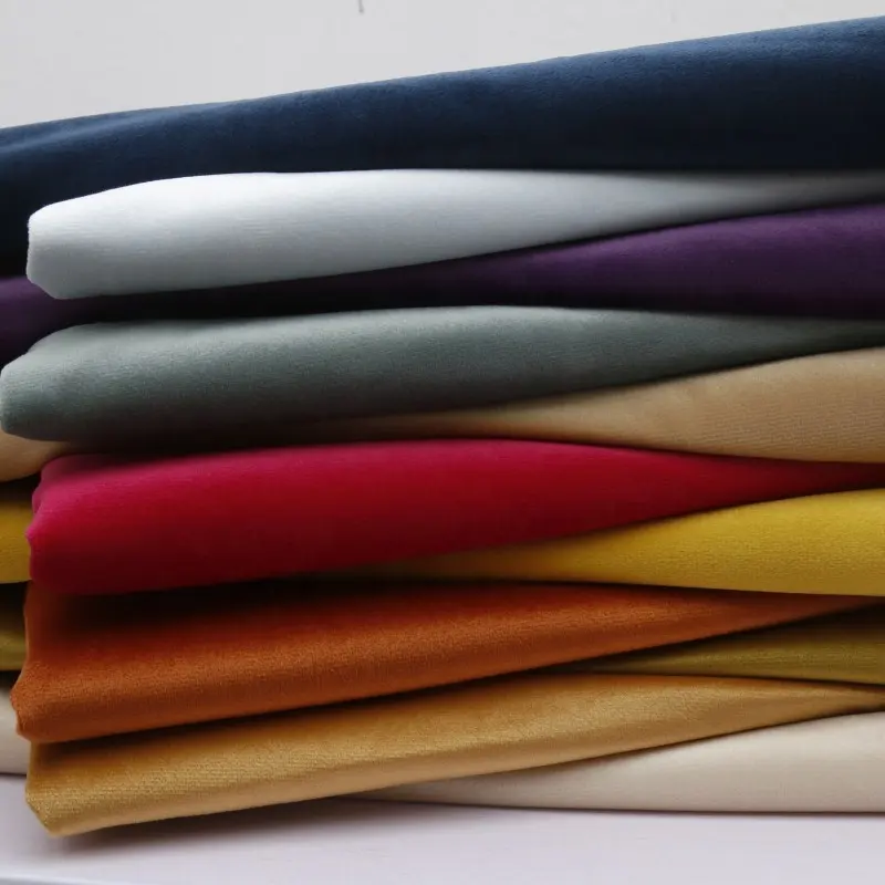 Polyester Microsoft Hoge Kwaliteit Rood Zwart Italiaanse Holland Fluwelen Velours Bekleding Stof Groothandel Voor Sofa Kussen Gordijn