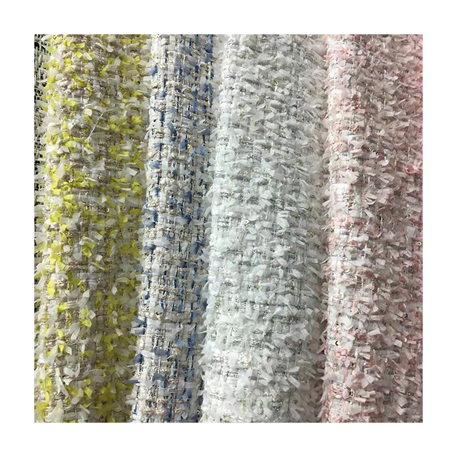 Boucle твидовая ткань, переплетение крашенная в пряже Ткань для пальто и платье, новинка