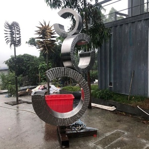 Metallo esterno moderno metallo arte <span class=keywords><strong>fontana</strong></span> in acciaio inox statua <span class=keywords><strong>fontana</strong></span> di acqua per giardino piscina - Product Image 6