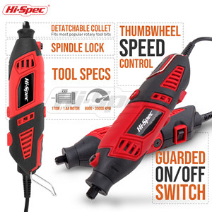 Hi-Spec 134-Piece 170W Electric Grinder Kit With Accessories For Jewelry Engraving And Wood Carving - Product Image 3