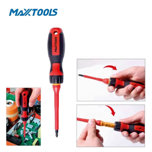 Juego de Destornilladores para <span class=keywords><strong>Electricista</strong></span> de 13 Piezas con Certificación VDE, con Probador de Voltaje, Mango Magnético Aislado, Acero CR-V6150 - Product Image 4