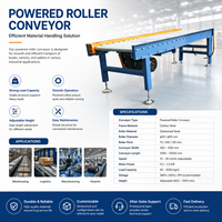 Convoyeur à rouleaux électrique à cadre en acier avec pieds réglables, marque SENTAO, antibactérien, vitesse 5m/min, garantie 1 an, tension personnalisable
