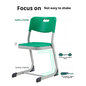 Sedia da banco in plastica moderna, - Product Image 3