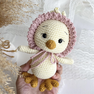 Adorable hecho a mano relleno Animal juguete ganchillo Lovey Chick <span class=keywords><strong>Amigurumi</strong></span> pato ganchillo pollo juguete - Product Image 3