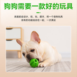 ลูกบอลยางสำหรับสุนัขยี่ห้อ Yite Pet Supplies สีเขียว ของเล่นเคี้ยวแบบยืดหยุ่น ช่วยคลายเครียด แก้เบื่อ บำรุงสุขภาพฟัน - Product Image 4