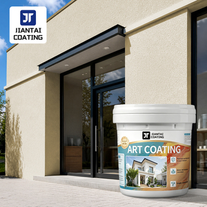 Pintura de efecto mármol para paredes, suministro de fábrica JIANTAI, revestimiento con efecto piedra, duradero para interiores y exteriores, renovación de casas y villas. - Product Image 1