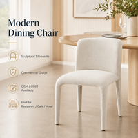 Chaise de salle à manger moderne de luxe entièrement rembourrée, pieds entièrement recouverts, design confortable, mobilier commercial pour hôtel et restaurant