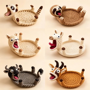 Décoration de table en <span class=keywords><strong>laine</strong></span> faite à la main au crochet, sur le thème des animaux sauvages, forme irrégulière, cadeau pour la décoration de la maison - Product Image 5