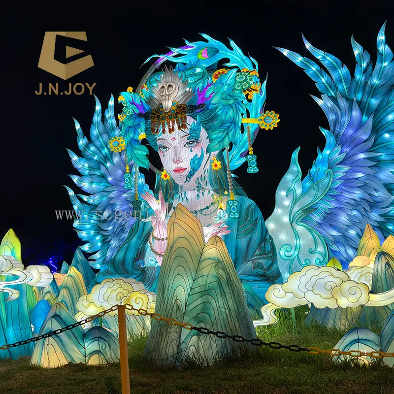 JN-ZM24FL Advanced Fabric surface outdoor Chinese lantern for festivals