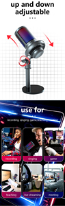 Microphone <span class=keywords><strong>de</strong></span> jeu ME6S Microphone USB RGB Live Capacitiv e <span class=keywords><strong>Blé</strong></span> <span class=keywords><strong>Chant</strong></span> Enregistrement Explosions transfrontalières - Product Image 4