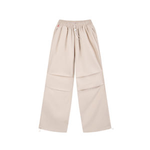 กางเกงขากว้างของผู้หญิงขายาวกางเกงโพลีเอสเตอร์100% ระบายอากาศปกติสีพื้น - Product Image 2
