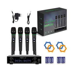 Chất lượng cao Pro âm thanh hệ thống micro không dây <span class=keywords><strong>VHF</strong></span> cho ca hát cho các cuộc họp đám cưới và nhà KTV Set - Product Image 5