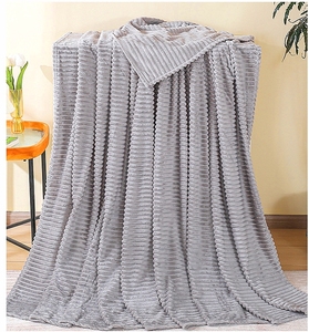 Super <strong>Soft</strong> Dyed Polar Flannel Fleece Modern Solid Color Design <strong>100</strong> <strong>Polyester</strong> Striped Throw <strong>Blanket</strong> <strong>Plush</strong> Baby Sofa <strong>Blanket</strong> - Product Image 2