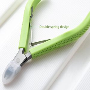 Pince à cuticules pour éliminer les peaux mortes, en acier inoxydable, portable, avec manche en plastique coloré - Product Image 4