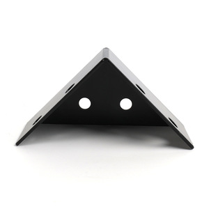 Soporte de Esquina de Acero Negro, Conector de Muebles de Hierro en Ángulo de 90 Grados, Soporte para Gabinete, Accesorio de Ferretería Duradero - Product Image 1