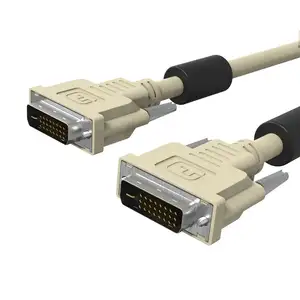 Mejor DVI 24 + 1 1m 2m 3M Cable de doble enlace Monitor de DVI-I Cable de medios chapado en oro macho a macho 4K computadora CE ROHS ISO negro