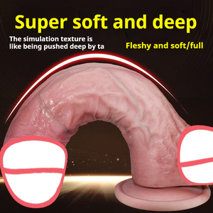 Vente en gros de jouets pour adultes personnalisables en silicone liquide avec ventouse puissante, design veineux réaliste, produits sexuels, dildo naturel - Product Image 5