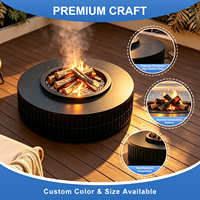 Table de feu extérieure autoportante en bois pour jardin et cour, foyer chauffant de style européen pour barbecue