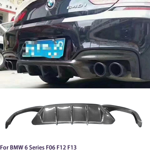 For <b>6</b> <b>Series</b> F06 4Door Gran Coupe M6/F13 2Door Coupe M6 Style Carbon Fiber Rear Diffuser 2011-2018 - Product Image 2