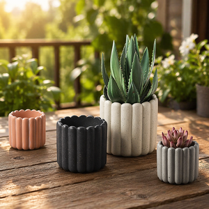 AYOYO Moderna Decorazione Murale Nordica in Ceramica Verde Smaltata con Piccoli Piante Succulente Artificiali Ecologiche - Product Image 2