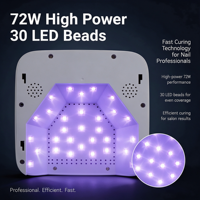 Lampe à ongles UV LED professionnelle rechargeable haute puissance, sans fil, séchage rapide, faible bruit, portable, pour usage domestique et en salon