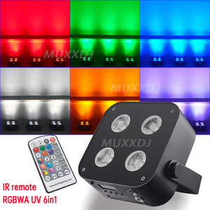 4 cái IR4 uplight không dây DMX & pin Powered rgbwa UV 6in1 <span class=keywords><strong>LED</strong></span> uplight đám cưới DJ up Chiếu Sáng Sân khấu <span class=keywords><strong>Par</strong></span> Light Đảng uplighter - Product Image 5