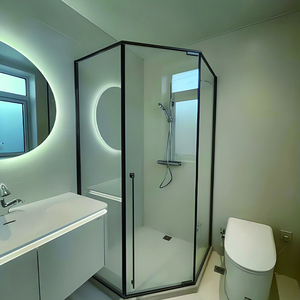 Hình Chữ Nhật Tắm Phòng Tắm Cửa Trượt Khung Thép Không Gỉ Siêu Rõ Ràng Kính Tắm Cabin Tủ Cho Khách Sạn Nhà - Product Image 2