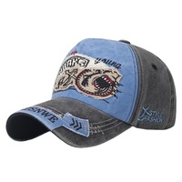Gorra de Béisbol Retro Desgastada de Cuatro Estaciones para Hombre y Mujer, con Parches Bordados a la Moda, Ajustable