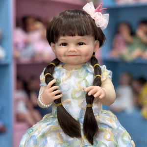 Muñeca Reborn de Vinilo Completo de 55cm, Hermosa, Nueva, con Cabello Largo Castaño, Muñeca de Juguete para Niñas, Venta al Por Mayor - Product Image 3
