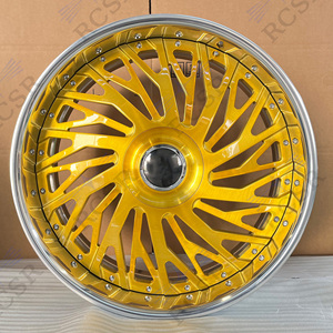 Jantes concaves RCSR 20 22 23 24 26 28 30, jantes avec <span class=keywords><strong>centre</strong></span> brossé or chromé, jantes Forgiato 5x120 5x130 5x127 5x112 - Product Image 3