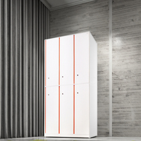 CHNSMILE Casier métallique moderne pliable avec serrure à clé, conception durable et démontable pour l'organisation des vêtements en vestiaire
