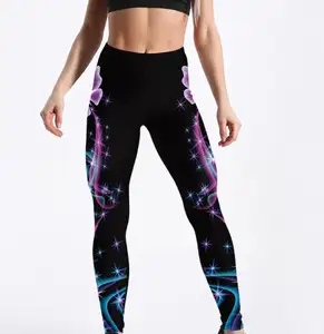 Ouze-leggings deportivos elásticos, mallas ajustadas a la moda con estampado de mariposas de colores, oferta