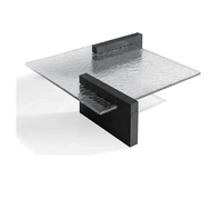 Table unique de meuble pour le salon et la chambre à coucher Table d'appoint au design moderne Tables basses de centre de thé en métal et en verre