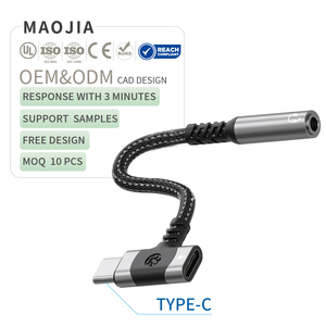 Type-C to 3.5mm Headphone and Charger Adapter 2 in 1 USB-C to Aux Mic Jack with PD 100W Fast Charging Nylon Weave Audio <strong>Cable</strong> - Product Image 1