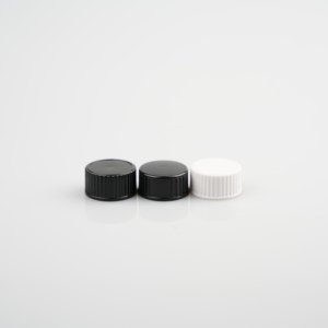 Bouchons à vis phénoliques en <span class=keywords><strong>plastique</strong></span> de revêtement de cône de joint noir de 20mm avec le <span class=keywords><strong>bouchon</strong></span> intérieur <span class=keywords><strong>conique</strong></span> en <span class=keywords><strong>plastique</strong></span> pour la bouteille ambre - Product Image 1