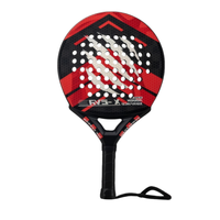 Raquette de padel légère en fibre de carbone et mousse EVA avec logo personnalisé d'usine, formes rondes/diamant/goutte d'eau