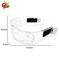 Lunettes brillantes avec lumières LED colorées, lunettes clignotantes, décoration de fête, en plastique, pour les jeunes