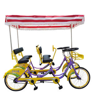 Vélo Surrey populaire à 5 places, à pédales, avec 4 freins à main / Vélo quadricycle de haute qualité avec sièges pour enfants - Product Image 4