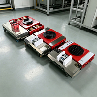 Chariot élévateur électrique à haute efficacité, télécommandé, déplacement omnidirectionnel, pour centre logistique automatisé