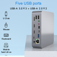 Station d'accueil USB-C Rocketek 4K 30Hz 18-en-1 avec triple écran pour une productivité optimale