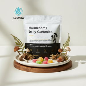 ลูว์วิต้า 12 ซุปเปอร์ฟู้ดส์ ผสมเห็ดชากาและเห็ดไลออนส์เมน แบบกัมมี่ สำหรับดูแลสุขภาพผู้ใหญ่-60 เม็ด เสริมภูมิคุ้มกัน ไม่มีสารกันบูด - Product Image 1