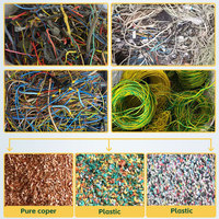 Machine de séparation de recyclage de fil de cuivre en aluminium de ferraille Vaner Cable Cooper Shredder Granules Granulateur de fil de cuivre