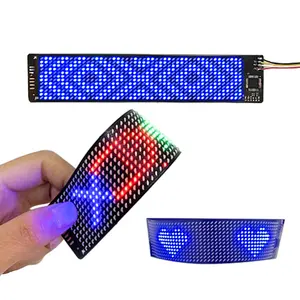 12x48 Punkte Flexible LED-Anzeige Telefon APP Programmier bare Logo-Symbole Text anzeige Schuhe einfügen Hut T-Shirt Papier Dünner LED-Bildschirm