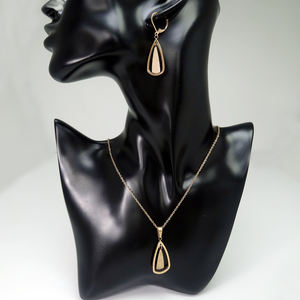 时尚XOXO玫瑰金饰品套装优雅吊坠耳环饰品套装 - Product Image 6