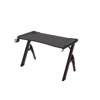 Bureau d'ordinateur simple, bureau de maison, bureau d'étudiant avec éclairage LED, table de jeu compétitive