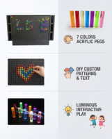 Tableaux sensoriels LED interactifs éducatifs DIY pour enfants avec chevilles
