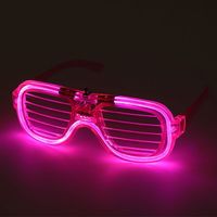 Lunettes de fête lumineuses à LED, lunettes à volets néon clignotants, lunettes en plastique non toxique pour enfants et adultes, concert, Halloween, Noël